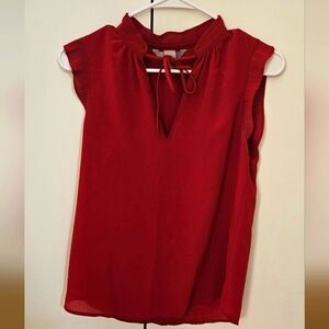 Pretty Red Blouse NWOT